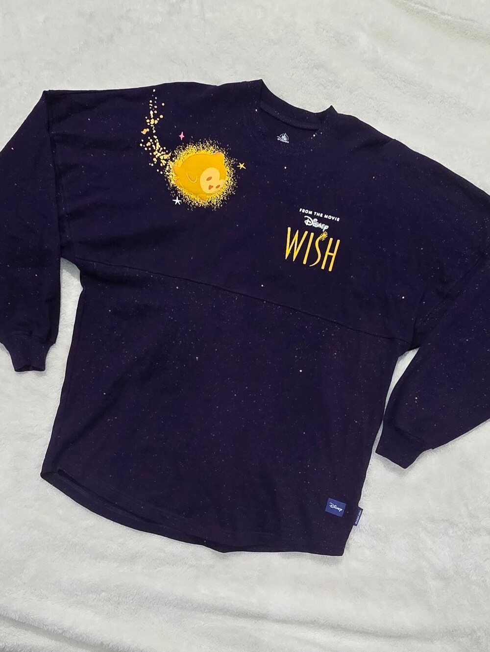 Official Disney Parks Wish Movie Spirit Jersey Size Small Star Glitter Shirt S